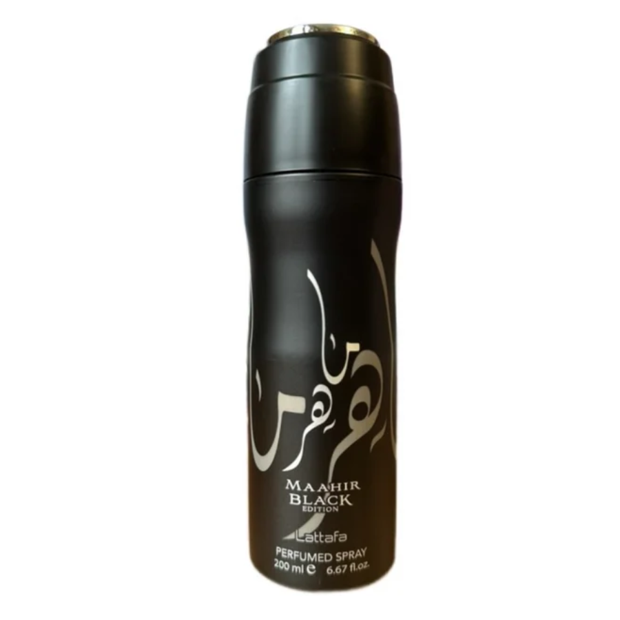 Lattafa Desodorante Maahir Black Edition 200ml Hombre